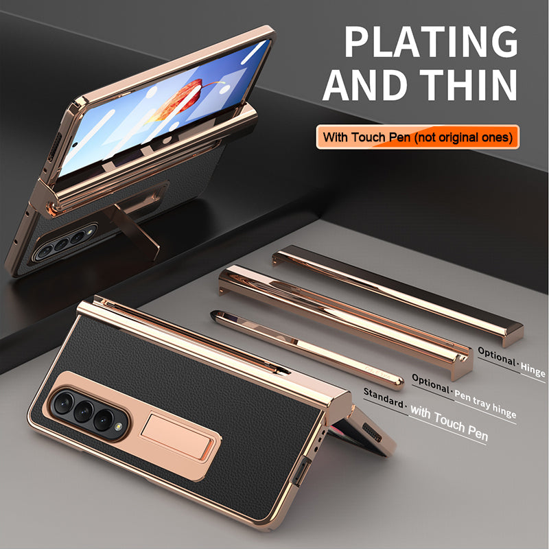 Samsung Galaxy Z Fold 4 3 2 5G Case With 2PCS Hinge Pen Slot and Capacitive Pen
